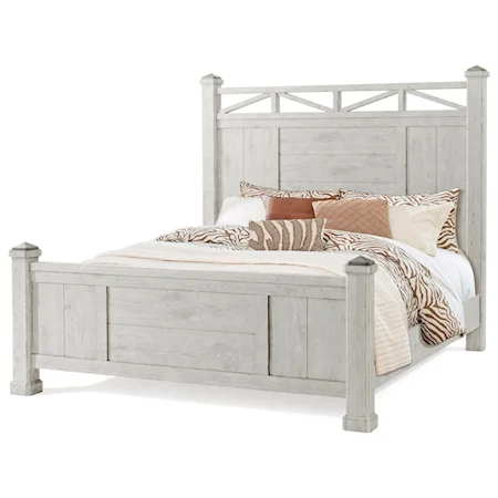Sweet Dreams Farmhouse King Post Bed with Metal Caps